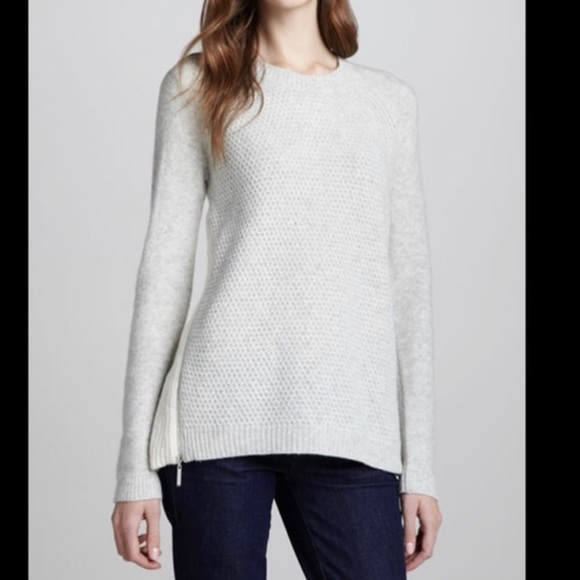 Rebecca Taylor Sweaters - Rebecca Taylor soft wool blend side zippered pullover sweater large